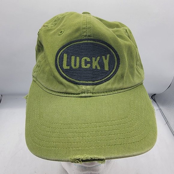 Lucky Brand Adults Green Adjustable Hat Cap Comfort Casual Outdoors Athletic